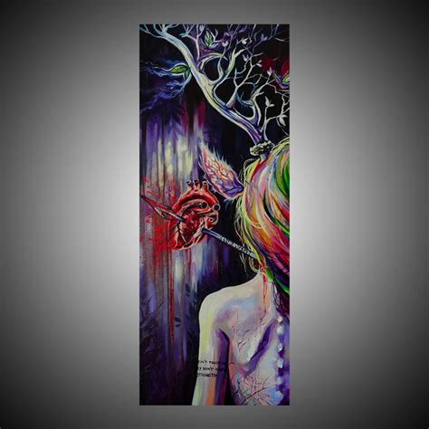 Hunted Fine Art Painting Creepy Painting Gothic Painting - Etsy