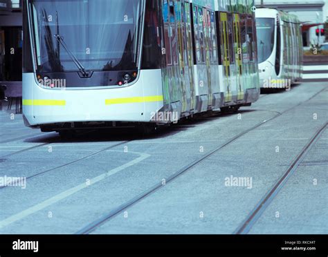 Modern tram in Melbourne Australia Stock Photo - Alamy