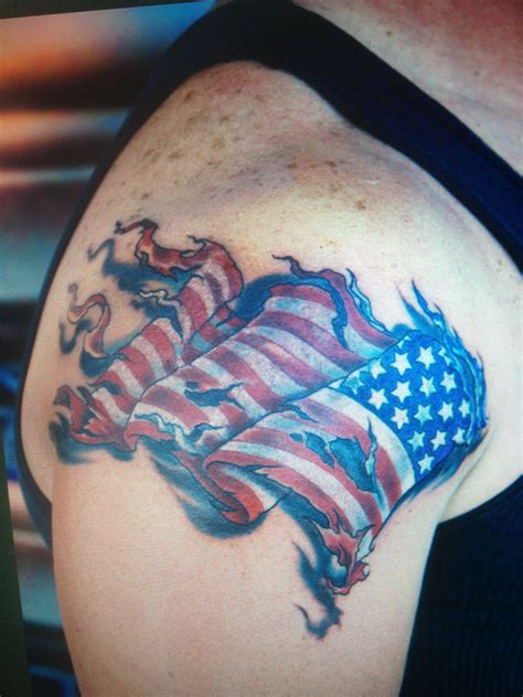 Tattered American Flag Tattoo Designs at Tattoo