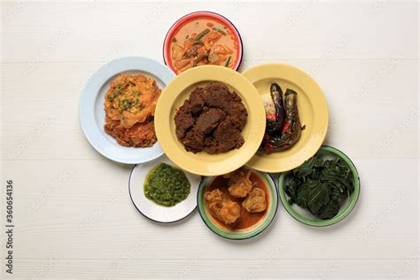 Various Culinary from Padang Called Masakan Padang or Padang Dishes ...