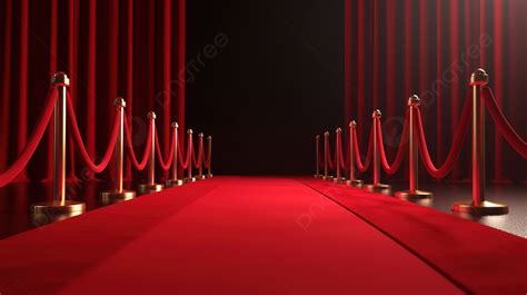 Red Carpet For Red Carpet Awards Ceremony Background, 3d Rendering Red ...