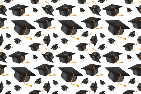 Graduation Cap Seamless Pattern Graphic by Manuchi · Creative Fabrica