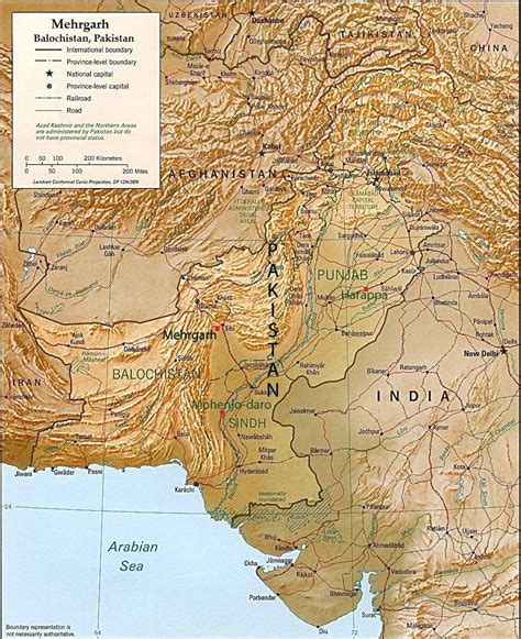 Map of Ancient Mehrgarh west of the Indus River Valley, in Balochistan ...