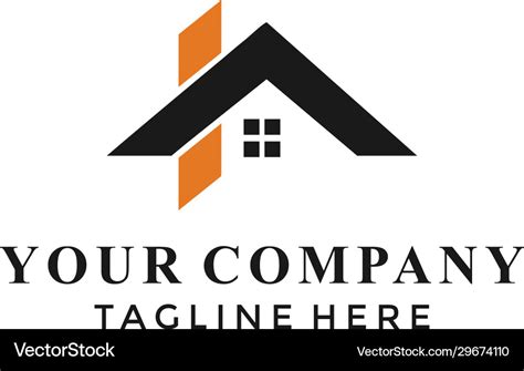 Simple home house real estate luxury logo design Vector Image