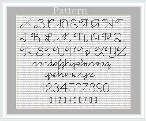 Backstitch Alphabet Cross Stitch Font Back Stitch Alphabet - Etsy ...