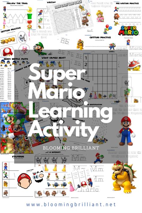 Super Mario Learning Activity Pack: 30+ Pages of Educational Fun ...