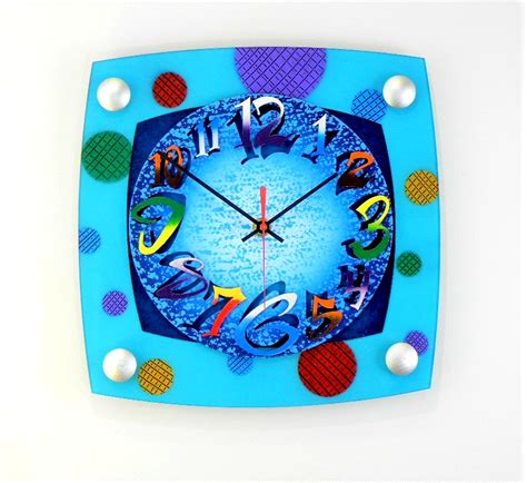 TV Mod Aqua Very Cool Clocks Wall Clocks Square Hand - Etsy