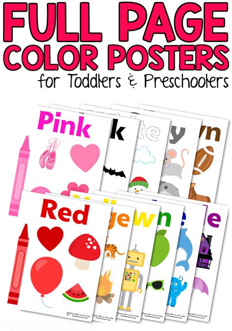 Color Posters for Toddlers and Preschoolers - From ABCs to ACTs