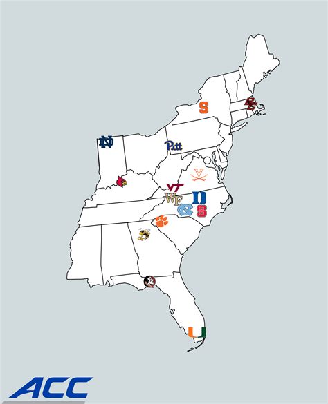 ACC Teams Map : r/CollegeBasketball