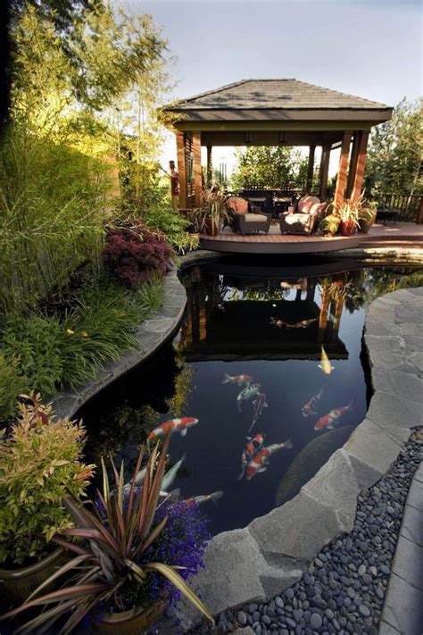 10 Awesome Fish Pond with Gazebo Designs Ideas | Garden pond design ...