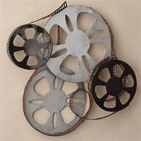 Film reel wall sculpture idea. | Movie theater decor, Movie room, At ...