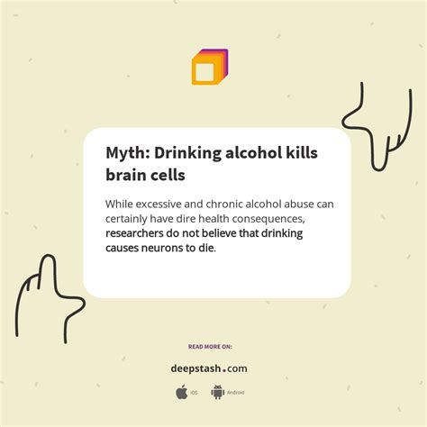 Myth: Drinking alcohol kills brain cells - Deepstash