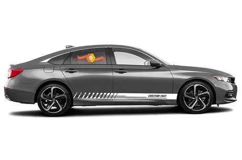 Racing rocker panel stripes vinyl decals stickers for Honda Accord ...