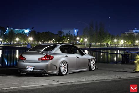 Extremely Stylish Custom Silver Stanced Infiniti G37 — CARiD.com Gallery