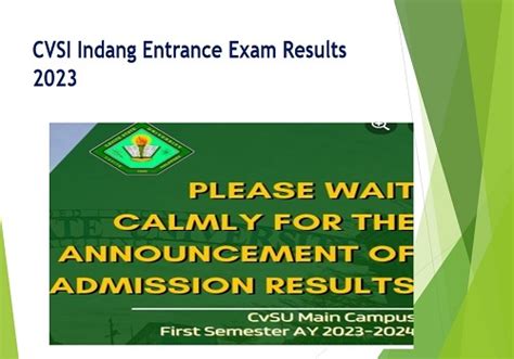 Out-CvSU Indang Entrance Exam 2023-2024 Result @cvus.trececampus.com ...