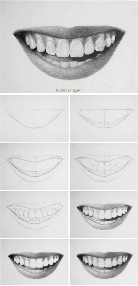 How to Draw a Smile with Teeth