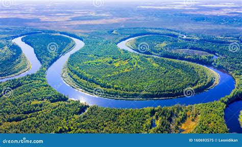 Agan River, Tributary of Ob River Stock Image - Image of horizon, deep ...