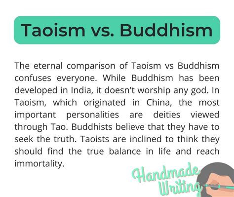 Taoism vs Buddhism: Primary Differences & Similarities | Handmadewriting