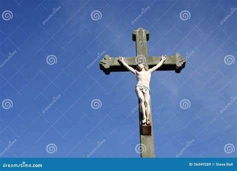 Jesus Christ Crucifixion Sculpture Stock Image - Image of light, second ...