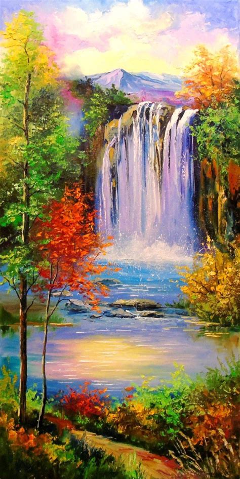 Waterfall Watercolor Painting at PaintingValley.com | Explore ...