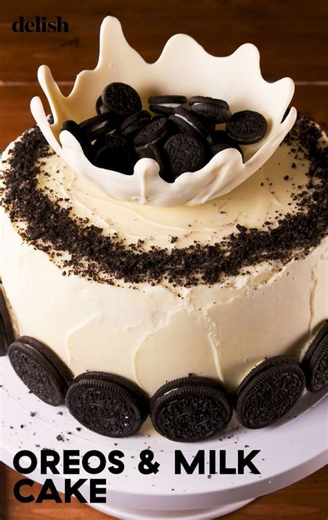 This Milk & Oreos Cake Is Complete With A Splash Of Milk | Recipe ...