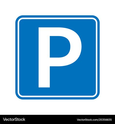 Park icon sign road symbol parking public Vector Image