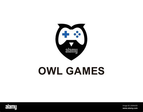 Owl games logo design template Stock Vector Image & Art - Alamy