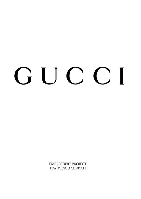 Embroidery project _ GUCCI on Behance