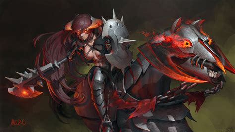 dota2hq.eu-dota-2-girl-chaos-knight-fan-art-2560x1440 Dota 2, Zelda ...