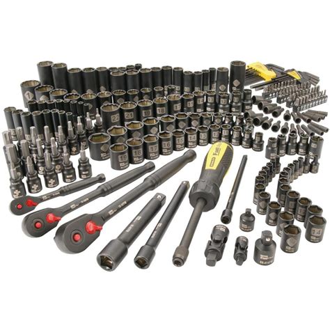 Stanley-FMMT71665 229 pc Black Chrome Mechanic's Tool Set - Walmart.com ...