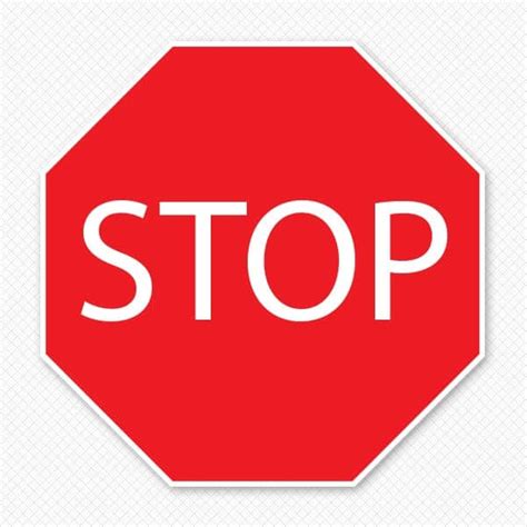 Stop Sign Decal | Traffic Sign Sticker | Sticker Genius