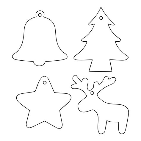 Christmas Ornament Templates - 15 Free PDF Printables | Printablee