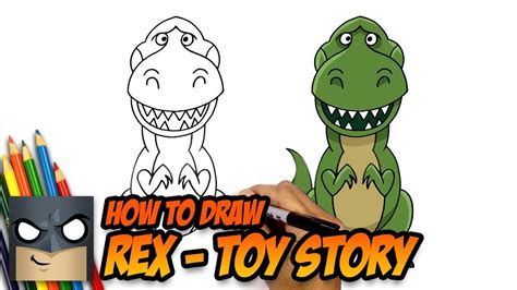 How to Draw Toy Story | Rex | Step-by-Step Tutorial - YouTube