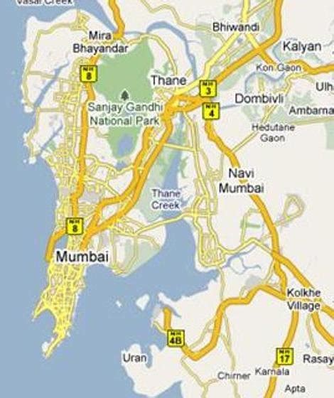 Map of Navi Mumbai and Greater Mumbai the parts of the MMR (Source ...