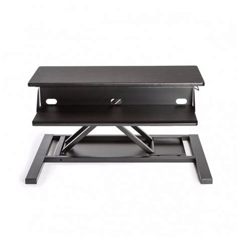 Sleek Black Desk Riser w/ Pneumatic Lift - OfficeDesk.com