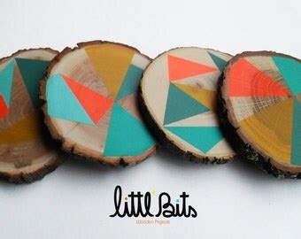 Items similar to Tree slices in wooden frame wall art on Etsy