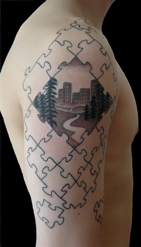 40+ Cool Puzzle Piece Tattoo Design Ideas - Hative