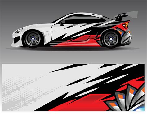 Car wrap design vector. Graphic abstract stripe racing background kit ...