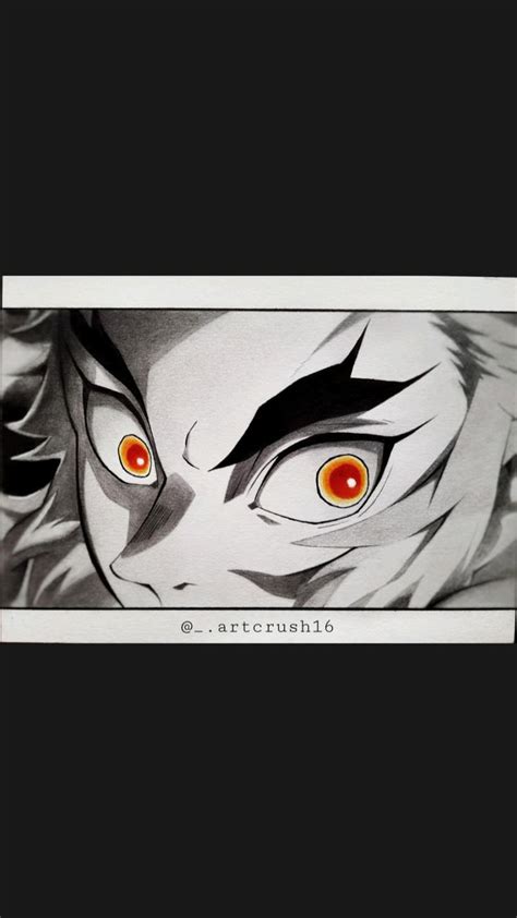 Rengoku San Eyes Drawing by Me [Original Fanart] | Anime eye drawing ...