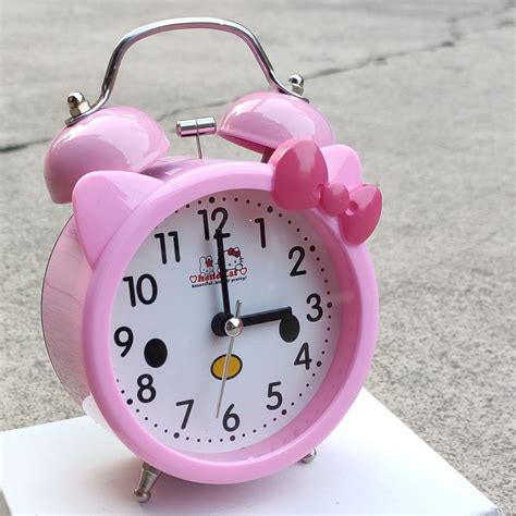 Jual JAM WEKER JAM BEKER ALARM UNIK KARAKTER HELLO KITTY PINK. | Shopee ...