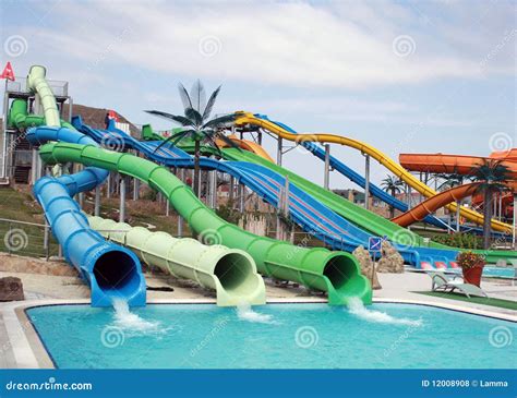 Water Slide In Water Park Royalty Free Stock Photos - Image: 12008908