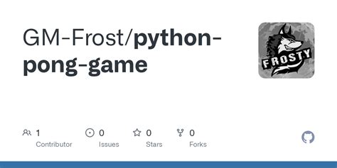 GitHub - GM-Frost/python-pong-game