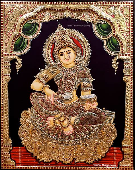 Annapoorani Tanjore Painting | Tanjore painting, Mysore painting, Painting