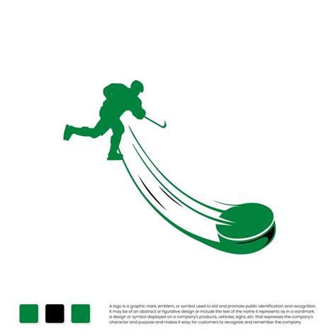 Premium Vector | Ice hockey logo design template