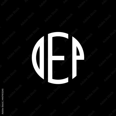 DEP letter logo design. DEP letter in circle shape. DEP Creative three ...