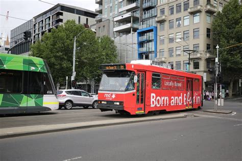 Modern Melbourne Tram the Famous Iconic Transportation in the Town ...