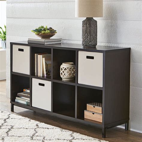 Better Homes & Gardens 8-Cube Organizer with Metal Base, Espresso ...