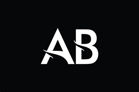 AB Monogram logo design By Vectorseller | TheHungryJPEG