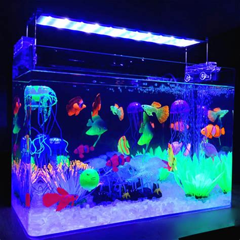 Luminous Artificial Goldfish Silicone Aquarium Ornament Glow in the ...