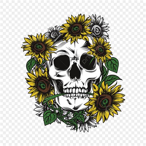 Skull Sunflower Wallpaper